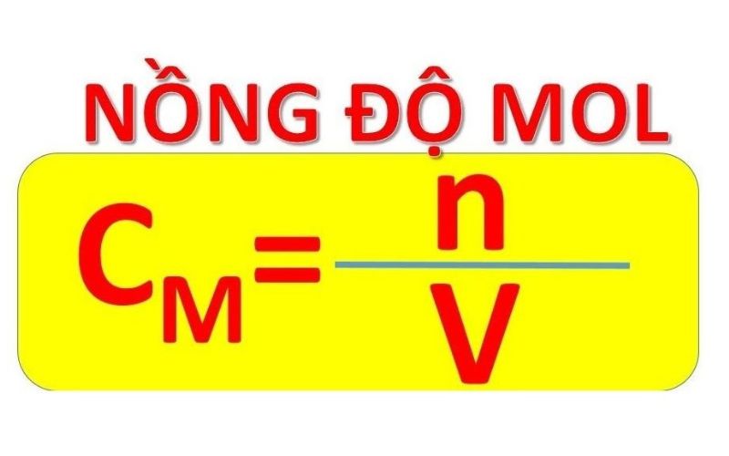 Công thức tính nồng độ mol kèm ví dụ minh họa chi tiết