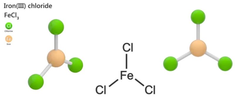 công thức cấu tạo sắt 3 clorua
