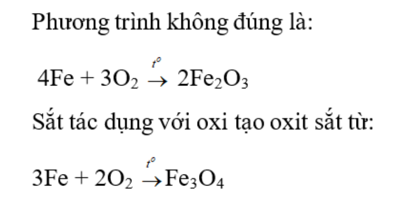 công thức của oxit sắt từ